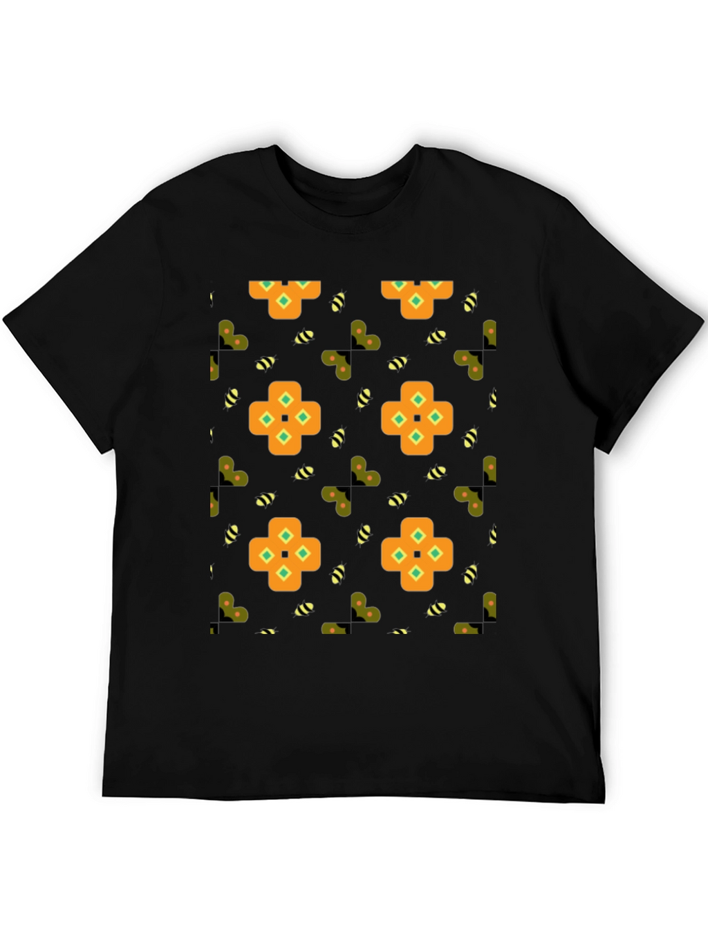 Patterned Graphic Print Tee