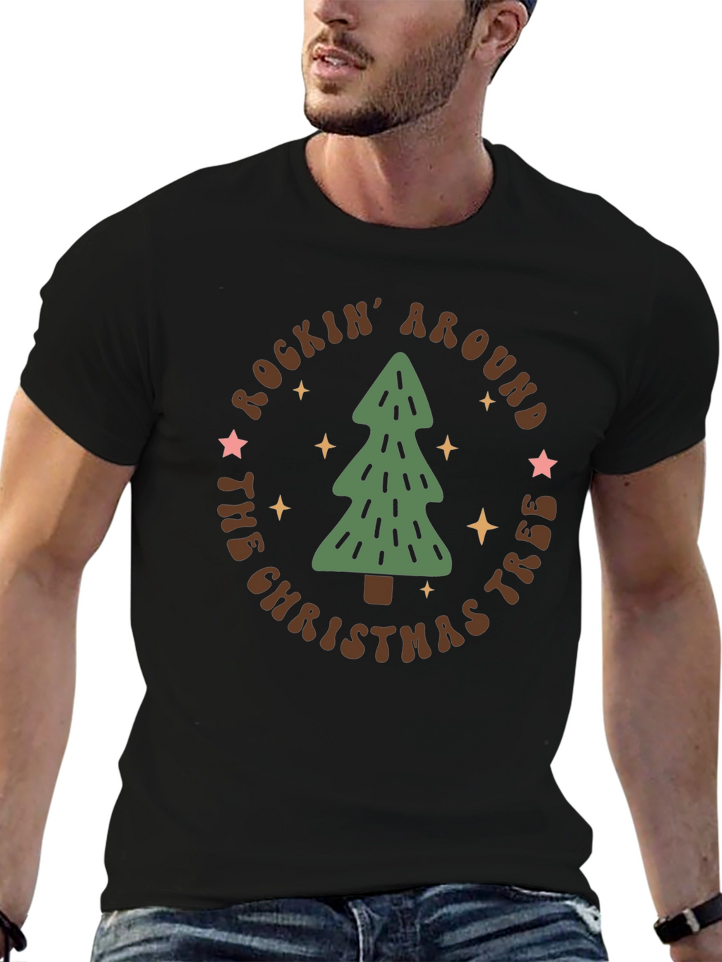 Rockin Around Christmas Tree Graphic Tee