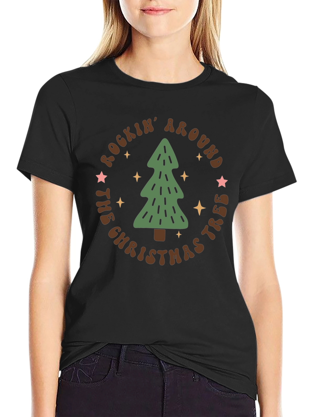 Rockin Around Christmas Tree Graphic Tee