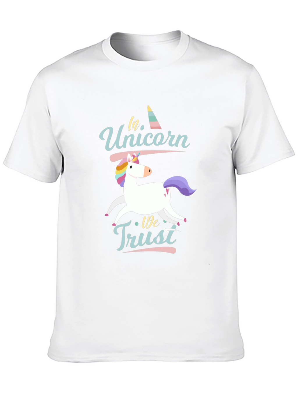 In Unicorn We Trust Black T-Shirt