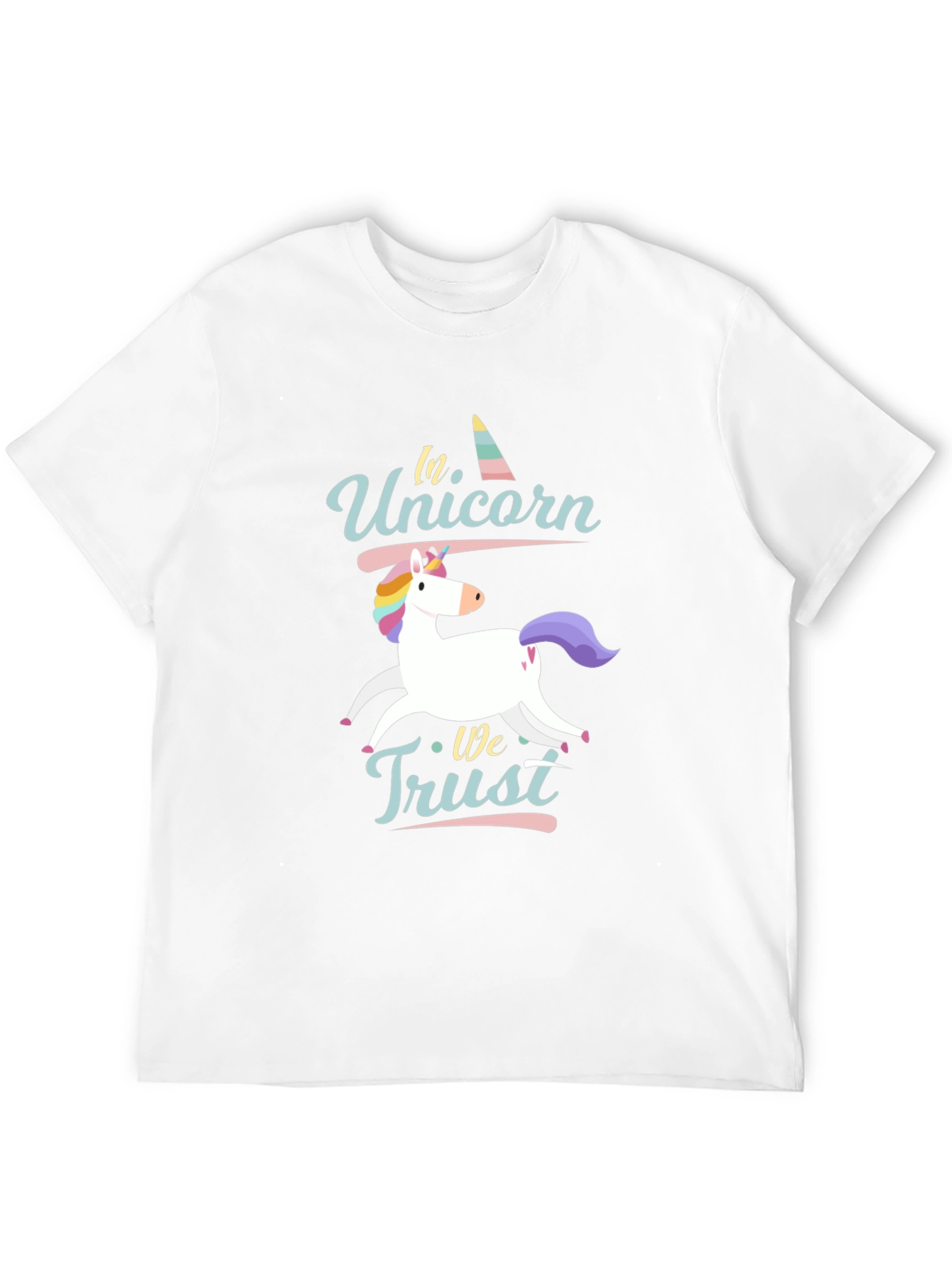In Unicorn We Trust Black T-Shirt