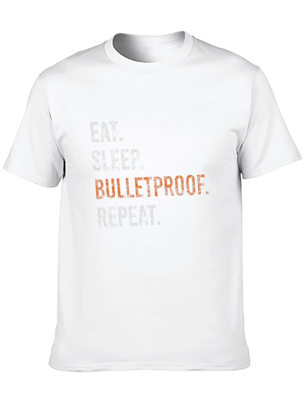 Eat Sleep Bulletproof Repeat Graphic Tee - Black