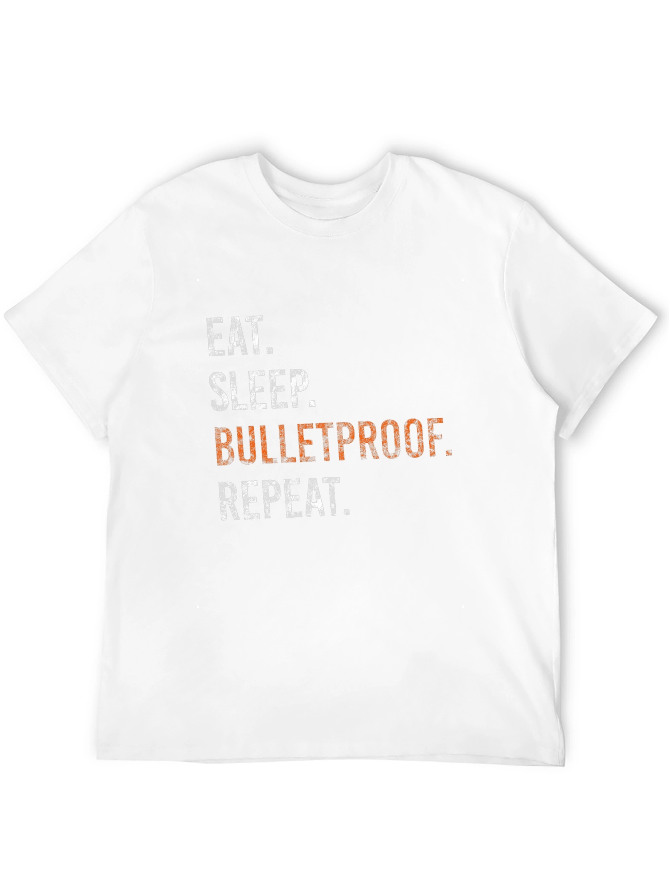 Eat Sleep Bulletproof Repeat Graphic Tee - Black