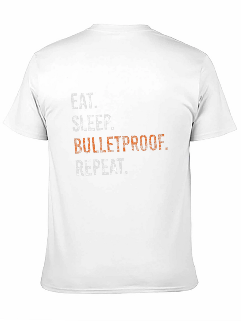 Eat Sleep Bulletproof Repeat Graphic Tee - Black