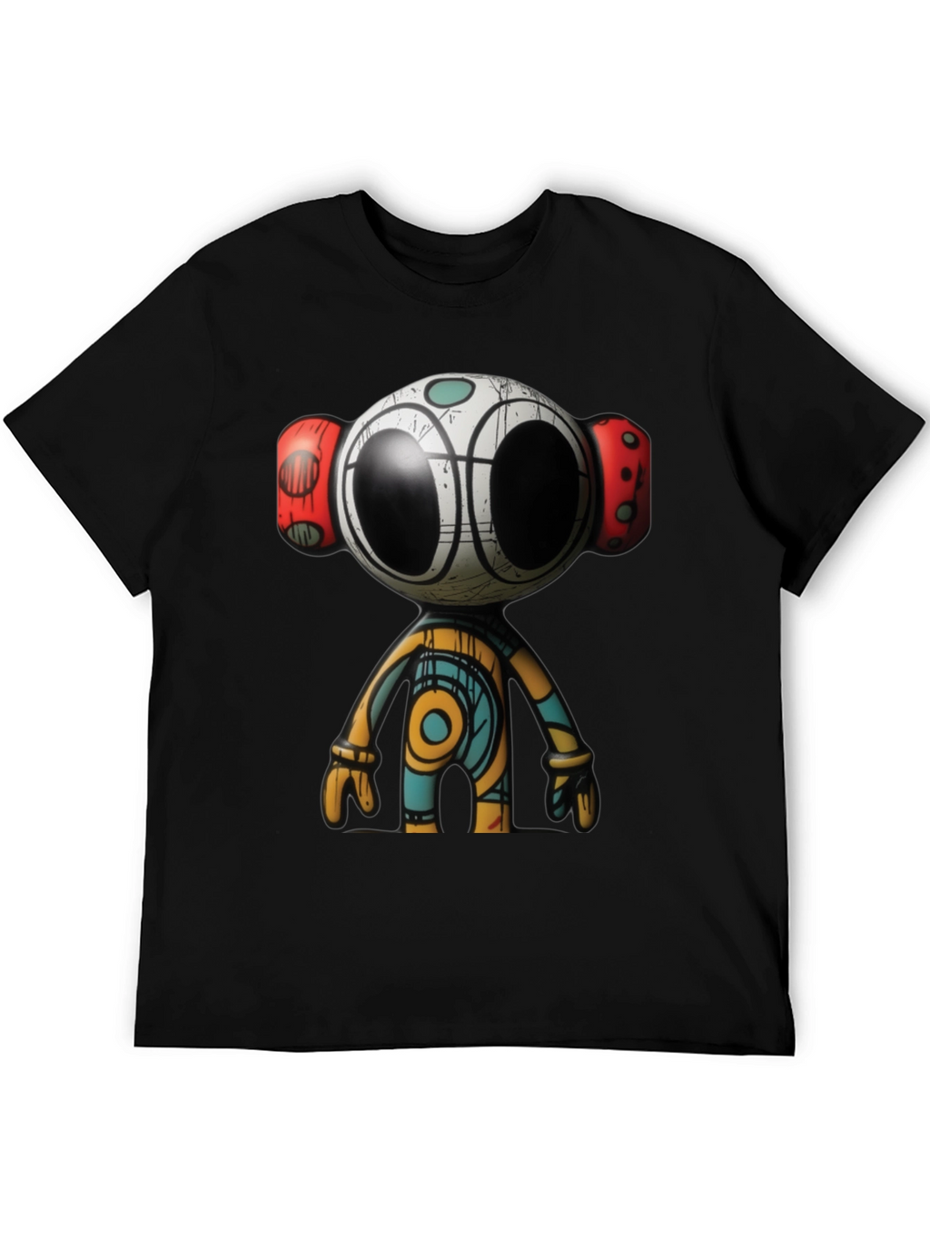 Modern Art Graphic Tee - Unique Robot Design