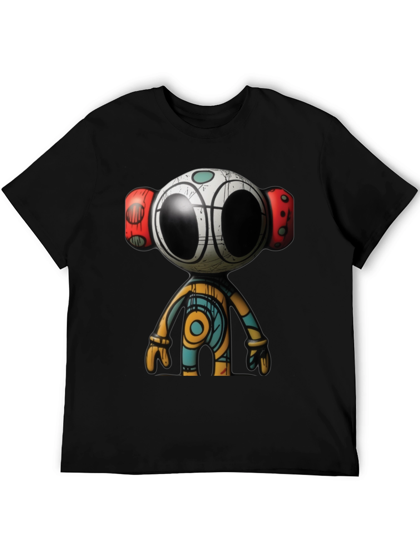 Modern Art Graphic Tee - Unique Robot Design
