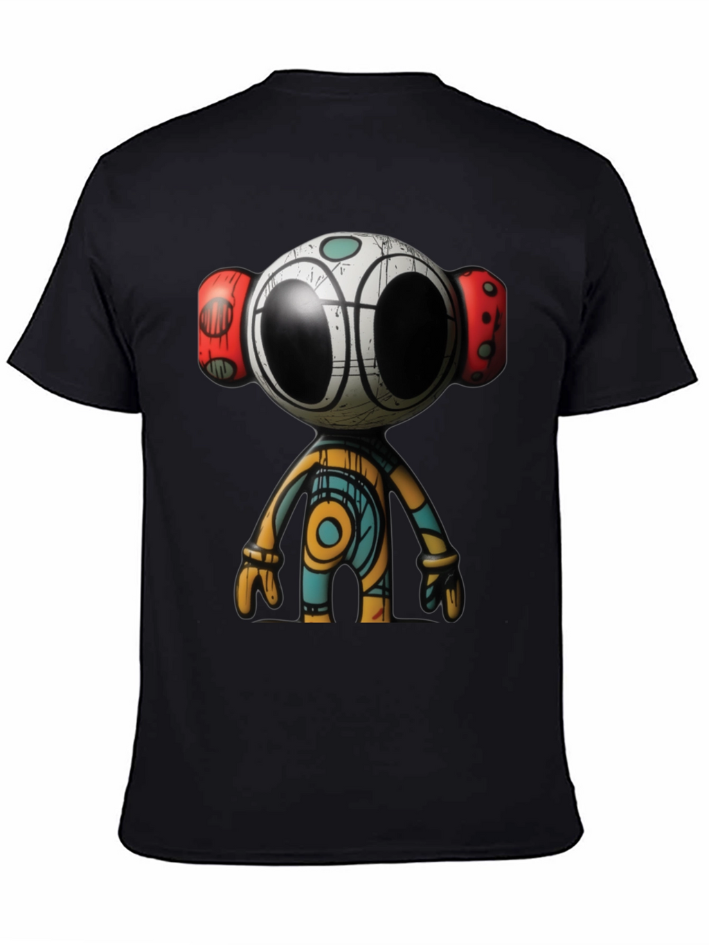 Modern Art Graphic Tee - Unique Robot Design