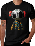Modern Art Graphic Tee - Unique Robot Design