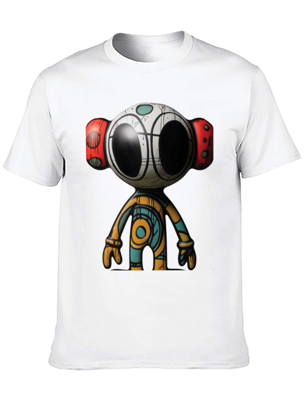 Modern Art Graphic Tee - Unique Robot Design