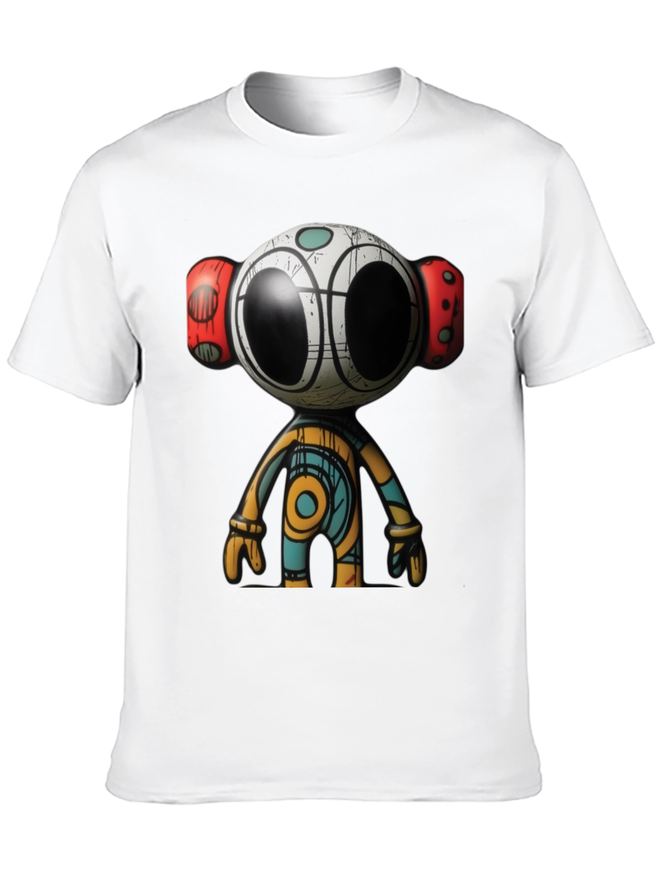Modern Art Graphic Tee - Unique Robot Design