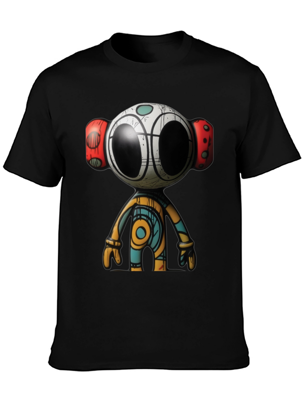 Modern Art Graphic Tee - Unique Robot Design