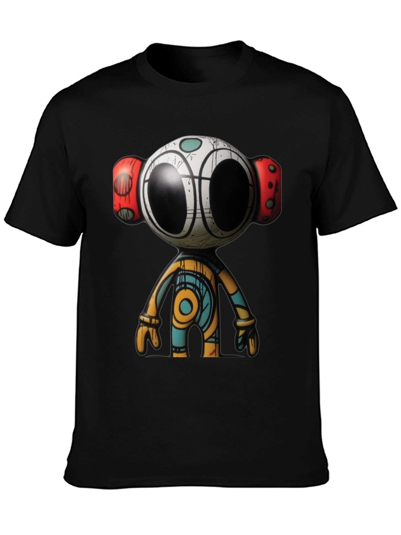 Modern Art Graphic Tee - Unique Robot Design