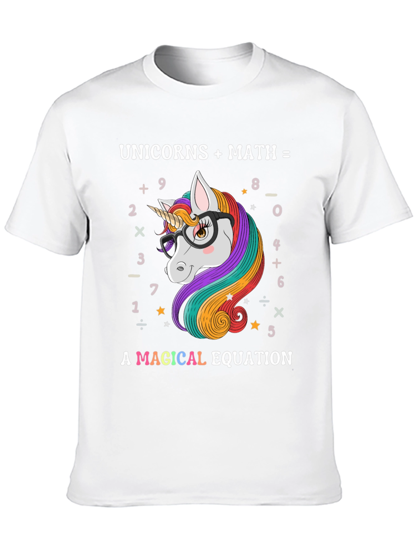 Unicorns Math Magical Equation T-Shirt