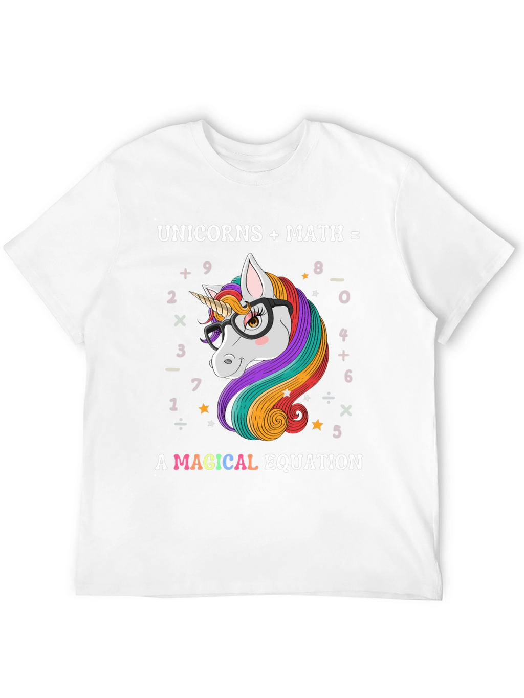 Unicorns Math Magical Equation T-Shirt