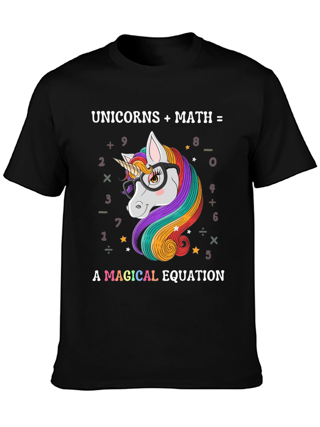 Unicorns Math Magical Equation T-Shirt