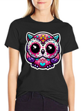 Sugar Skull Owl Graphic Tee