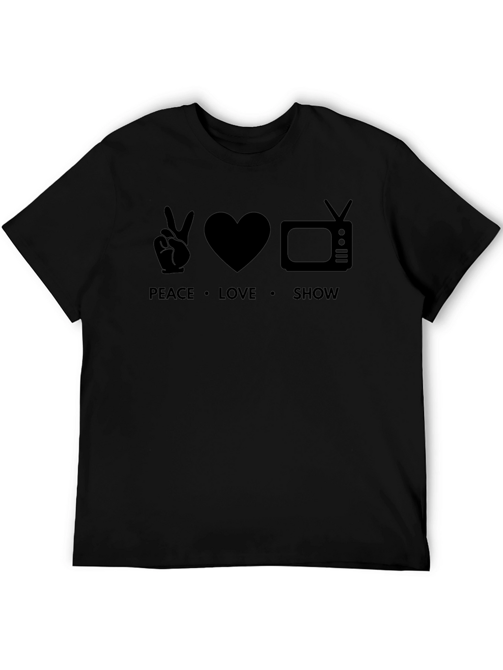 Peace Love Show Graphic T-Shirt - Black
