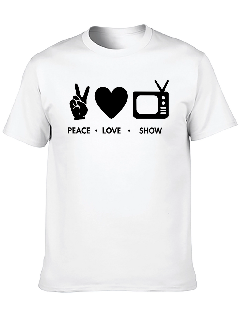 Peace Love Show Graphic T-Shirt - Black