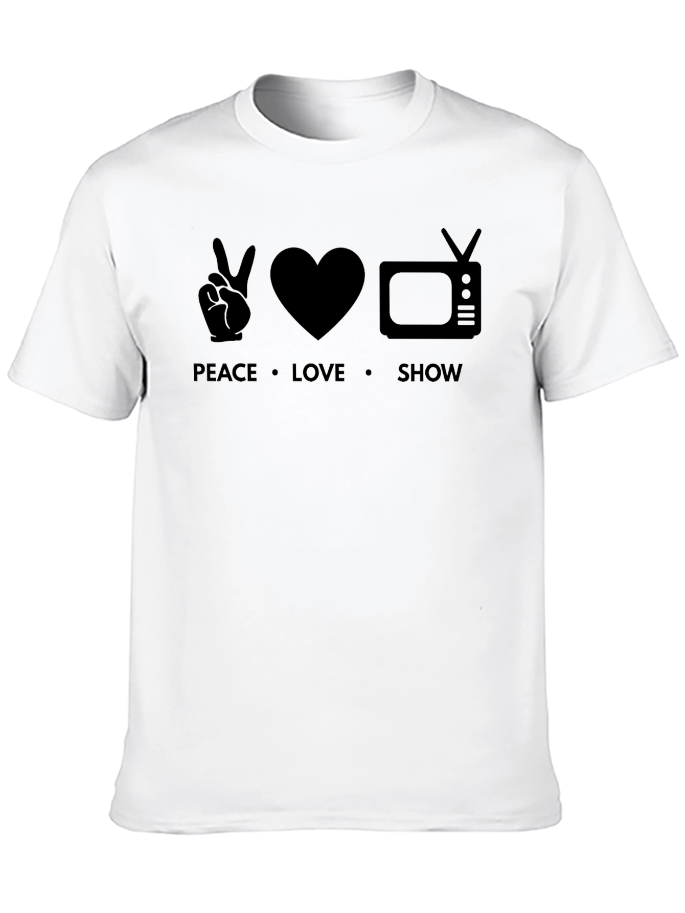 Peace Love Show Graphic T-Shirt - Black
