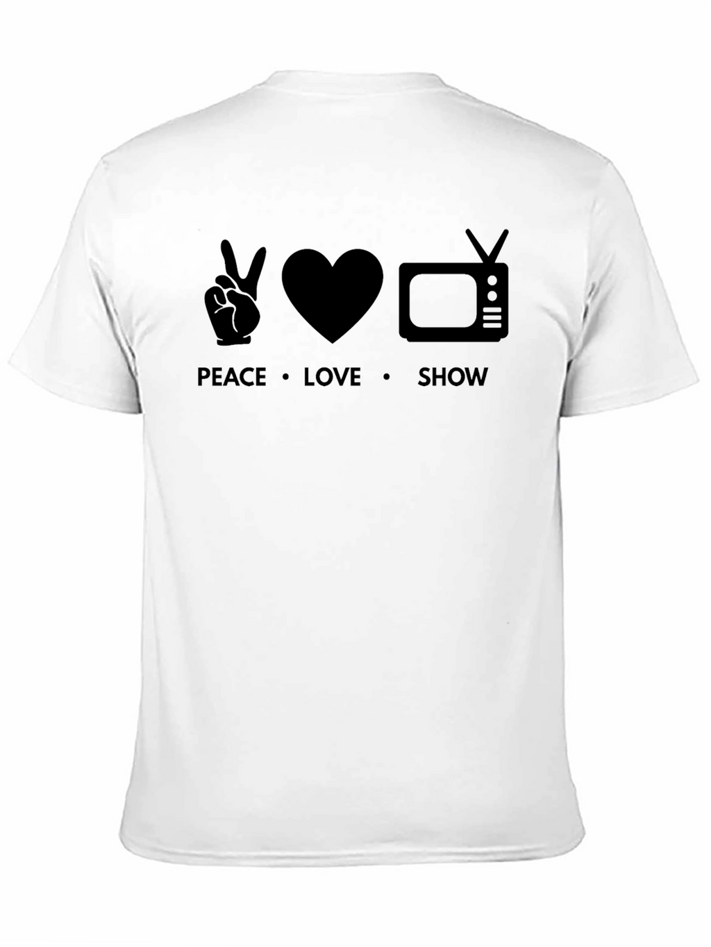 Peace Love Show Graphic T-Shirt - Black