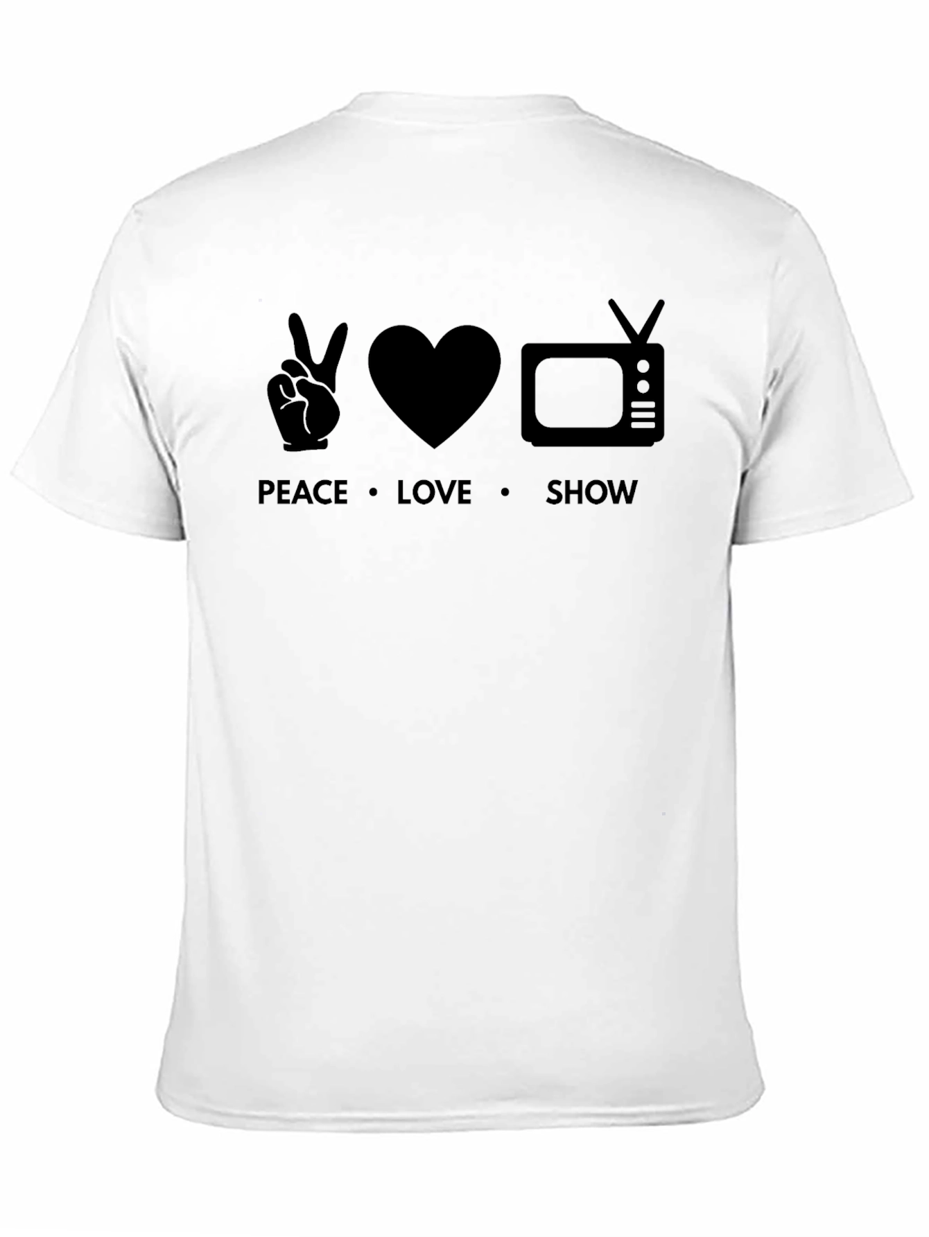 Peace Love Show Graphic T-Shirt - Black