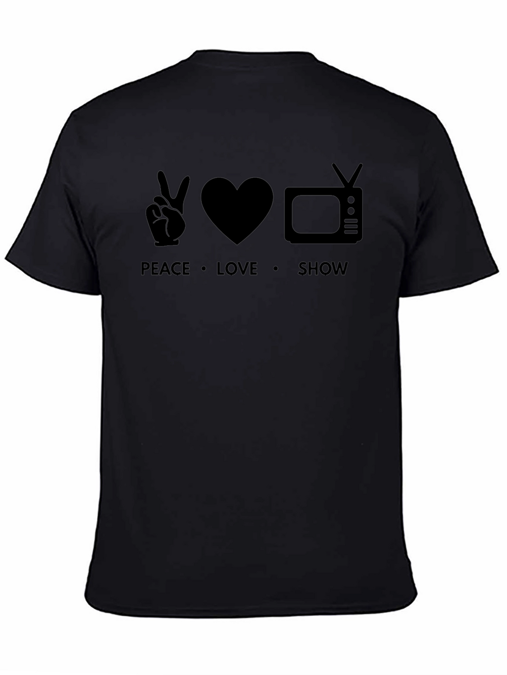 Peace Love Show Graphic T-Shirt - Black