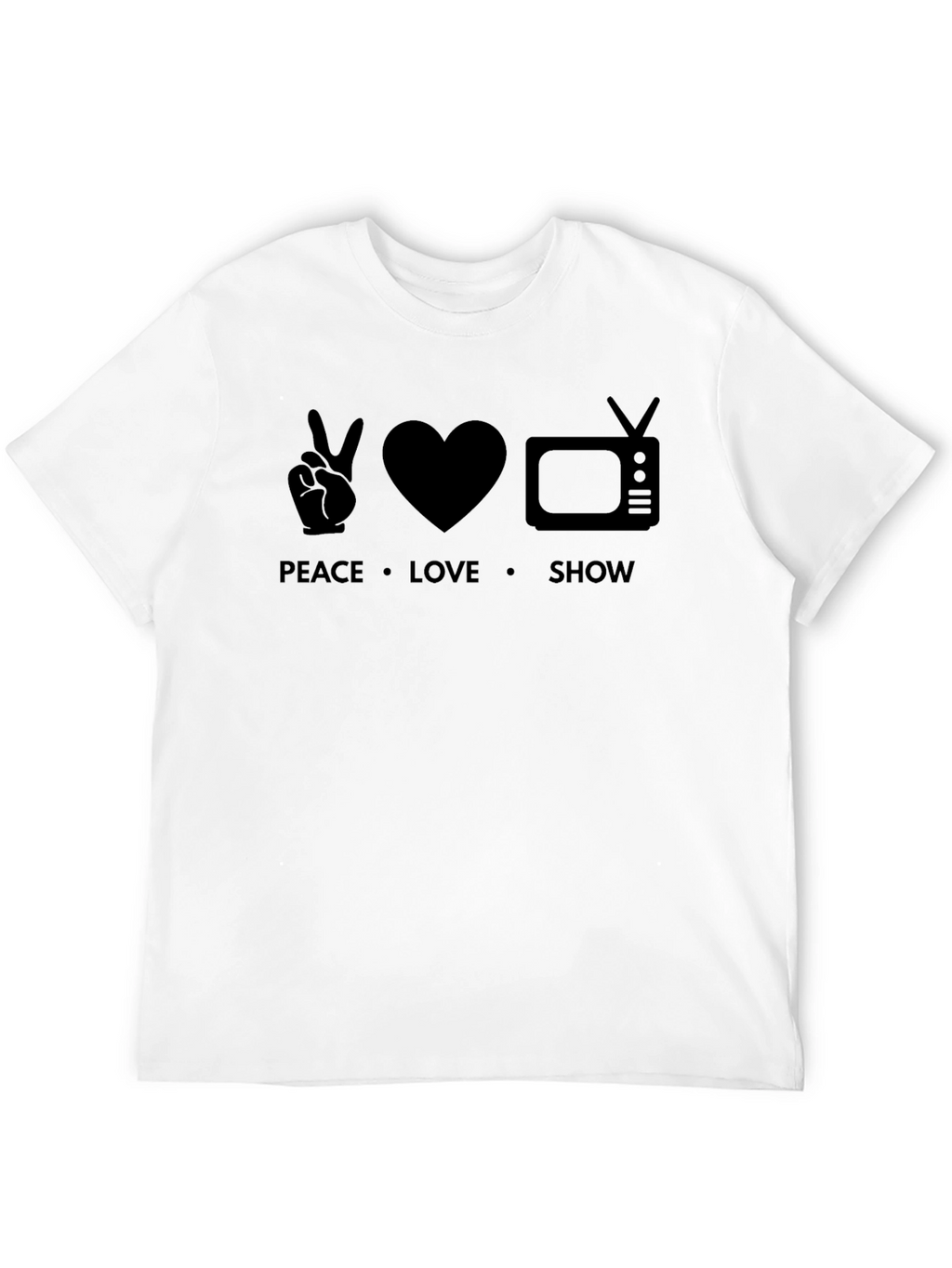 Peace Love Show Graphic T-Shirt - Black