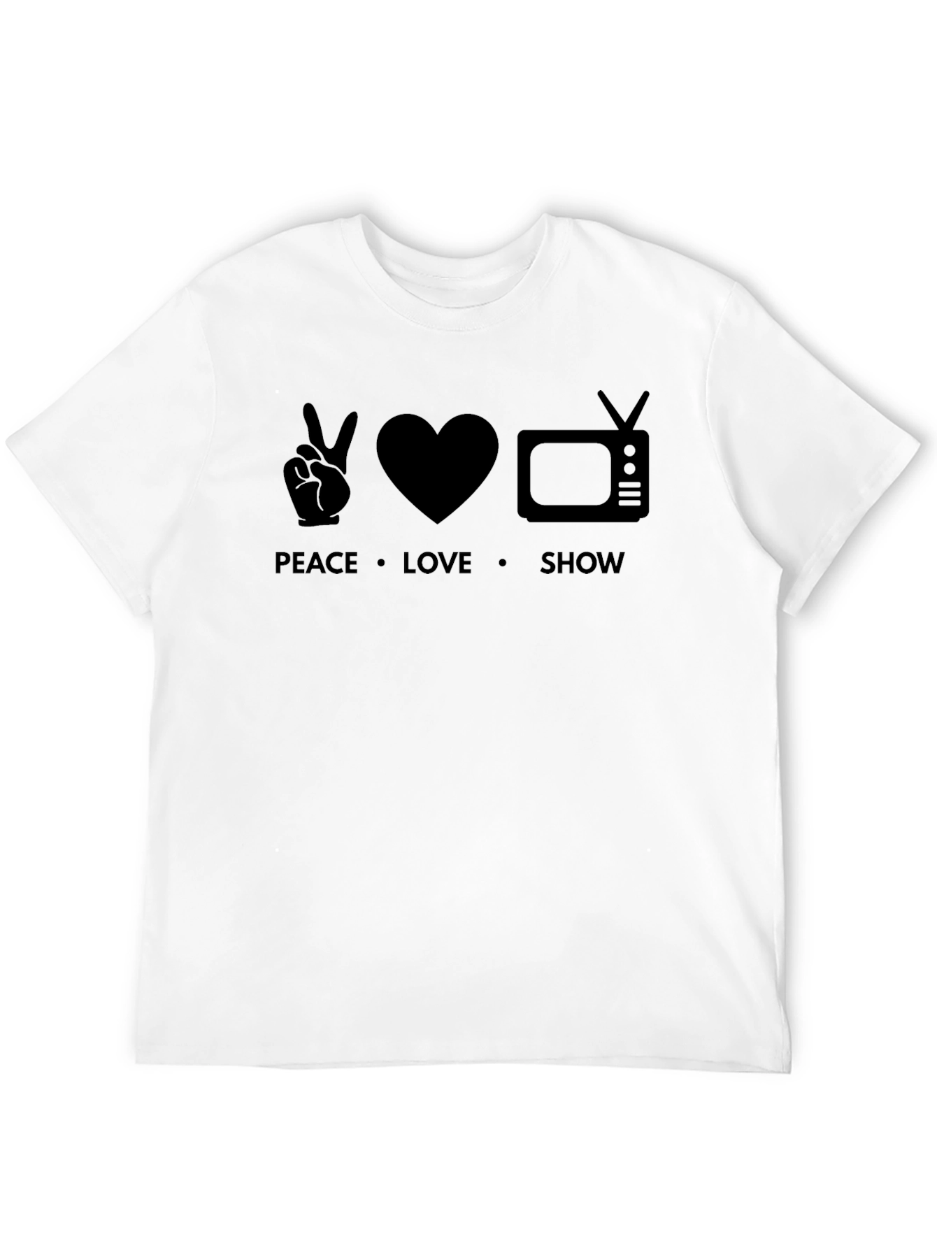 Peace Love Show Graphic T-Shirt - Black