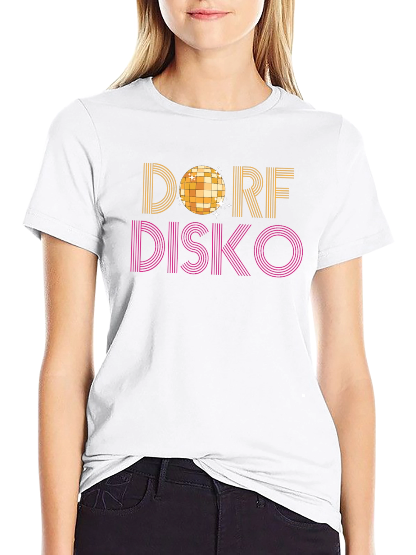 Dorf Disko Graphic Tee - Retro Disco Ball Shirt