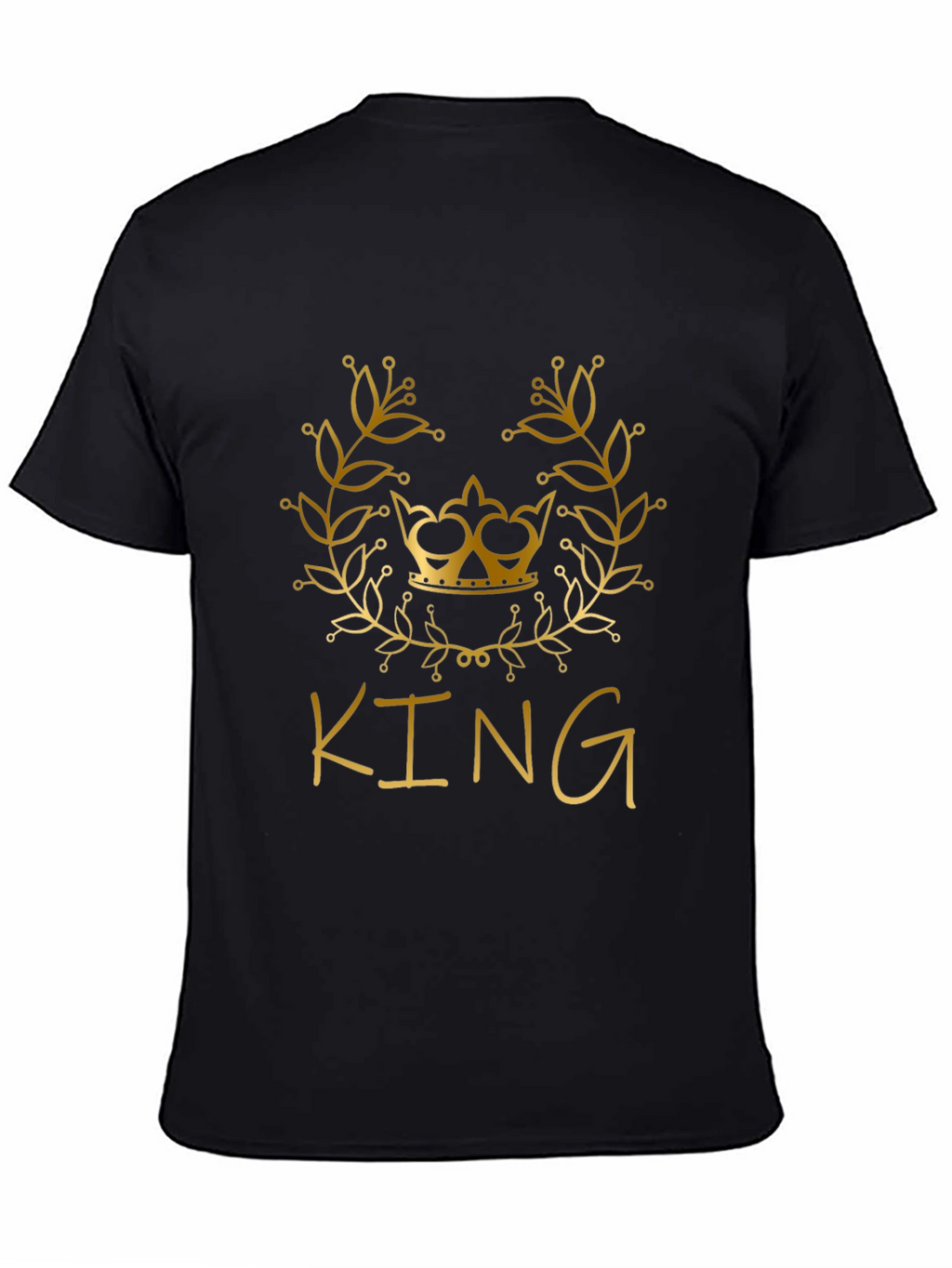King Graphic Tee - Stylish Gold Crown Design T-Shirt