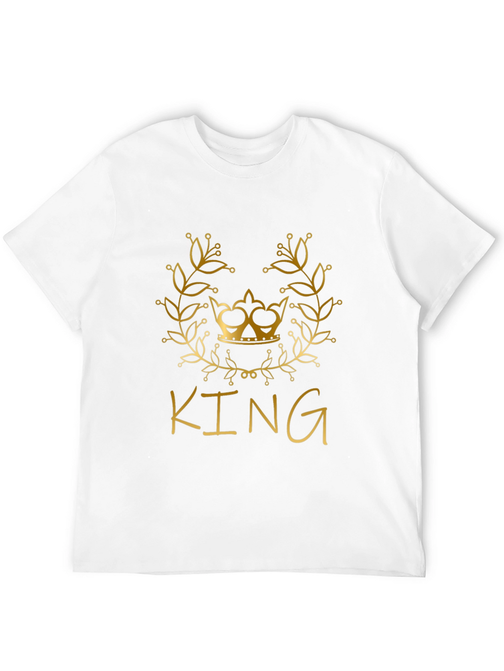 King Graphic Tee - Stylish Gold Crown Design T-Shirt