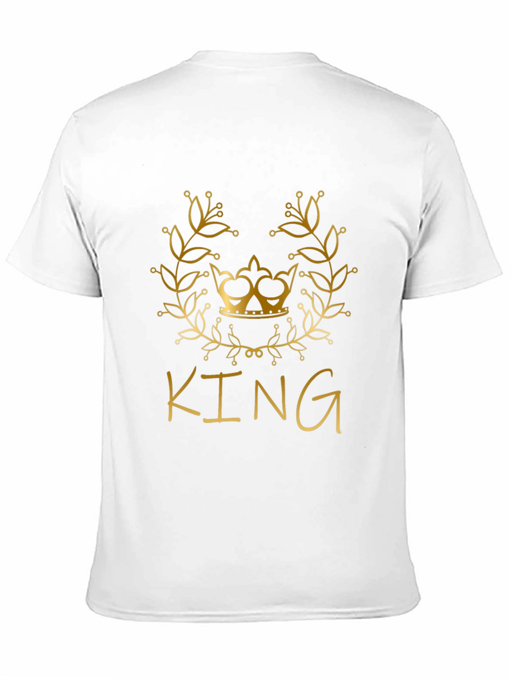 King Graphic Tee - Stylish Gold Crown Design T-Shirt