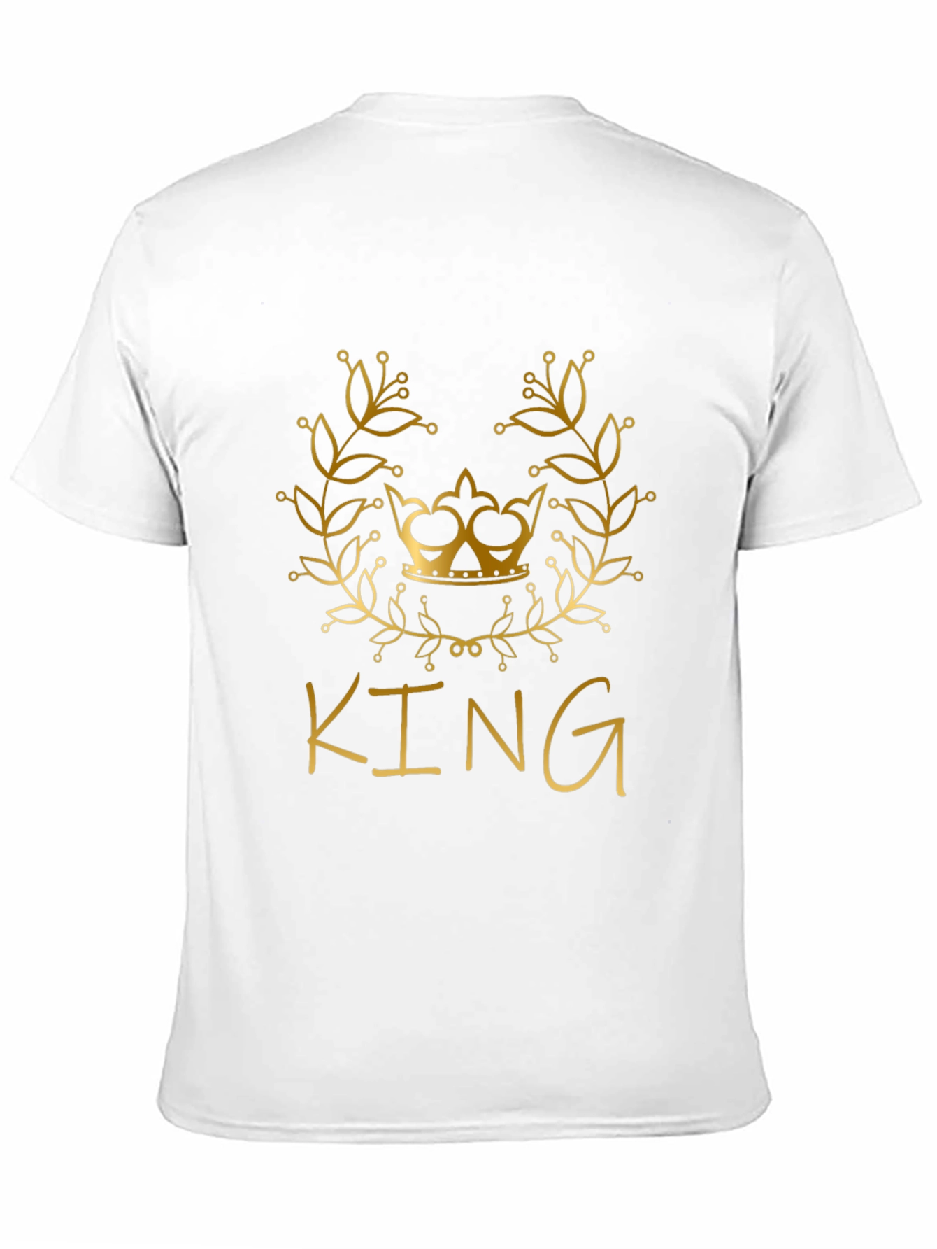 King Graphic Tee - Stylish Gold Crown Design T-Shirt