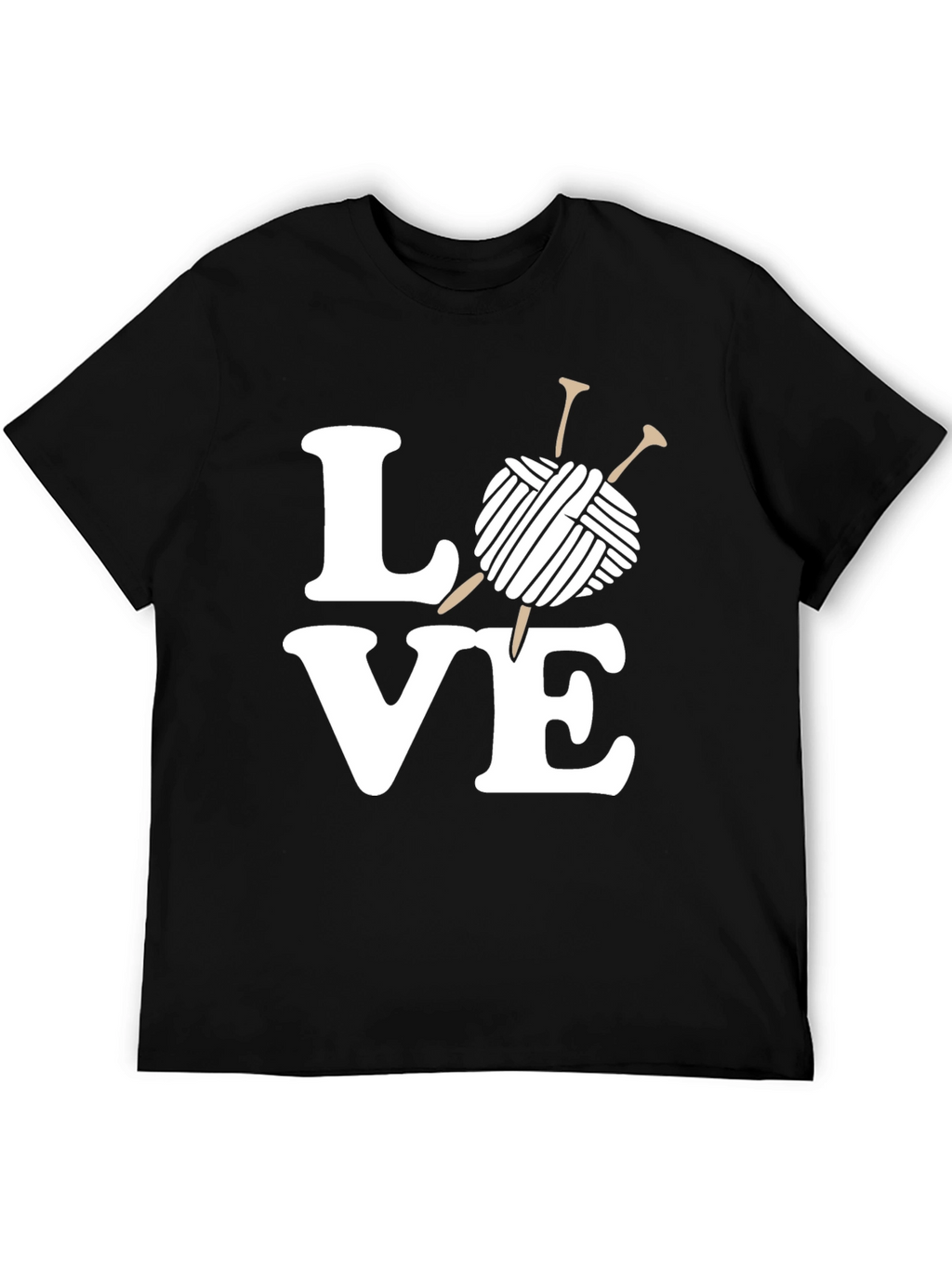 Knitting Love T-Shirt - Yarn & Needles Graphic Tee