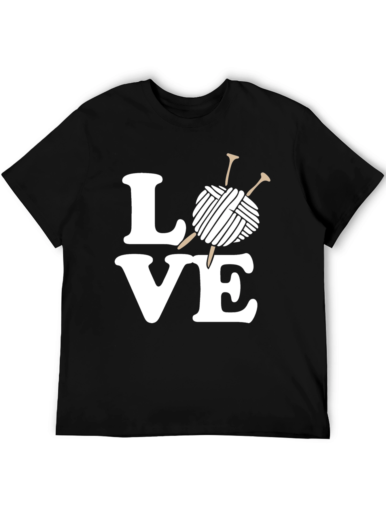 Knitting Love T-Shirt - Yarn & Needles Graphic Tee