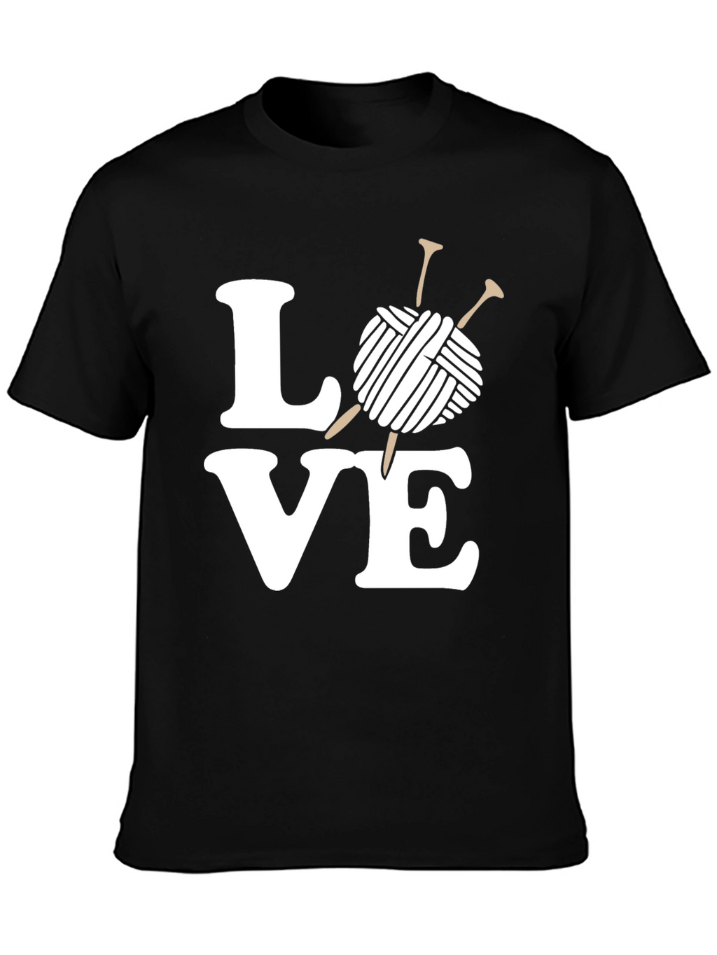 Knitting Love T-Shirt - Yarn & Needles Graphic Tee