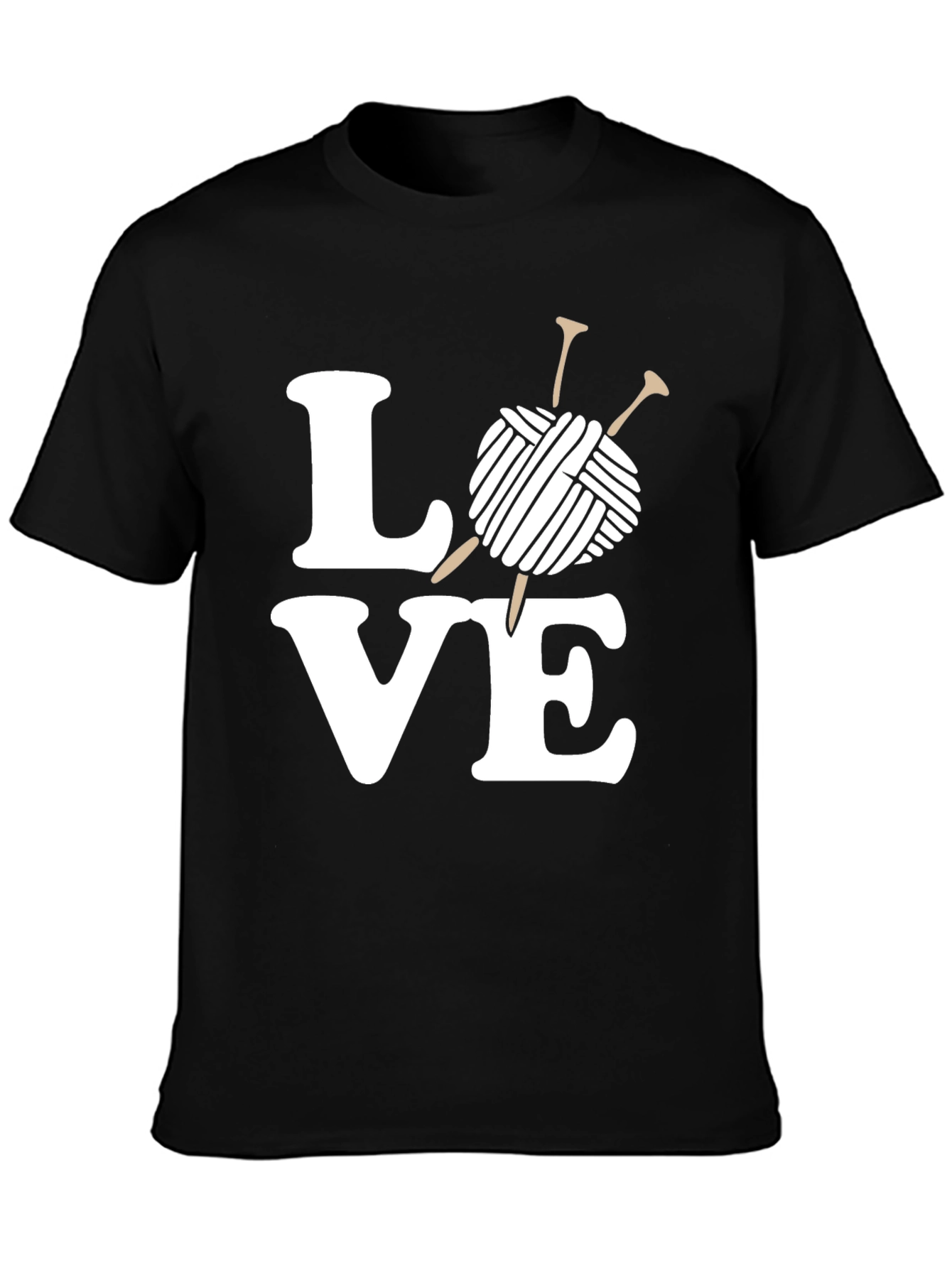 Knitting Love T-Shirt - Yarn & Needles Graphic Tee