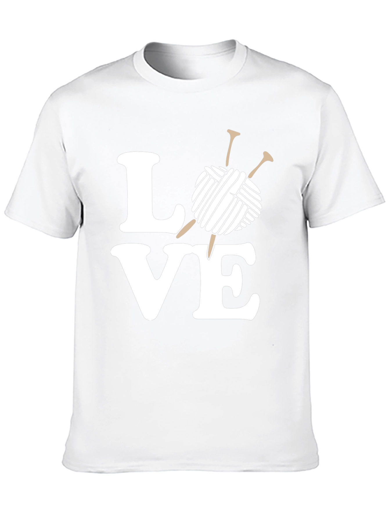 Knitting Love T-Shirt - Yarn & Needles Graphic Tee