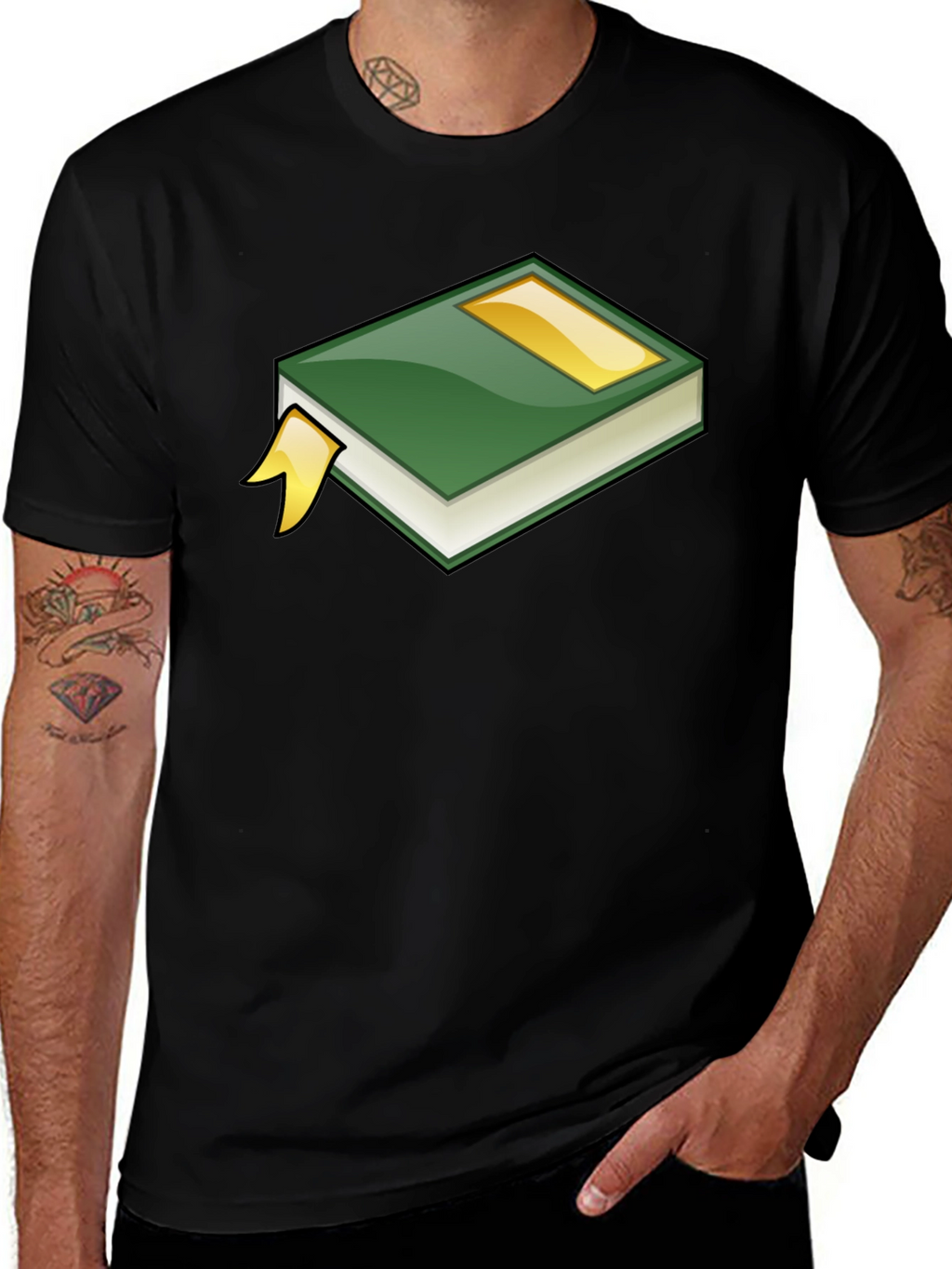 Book Graphic Tee - Black Casual Shirt
