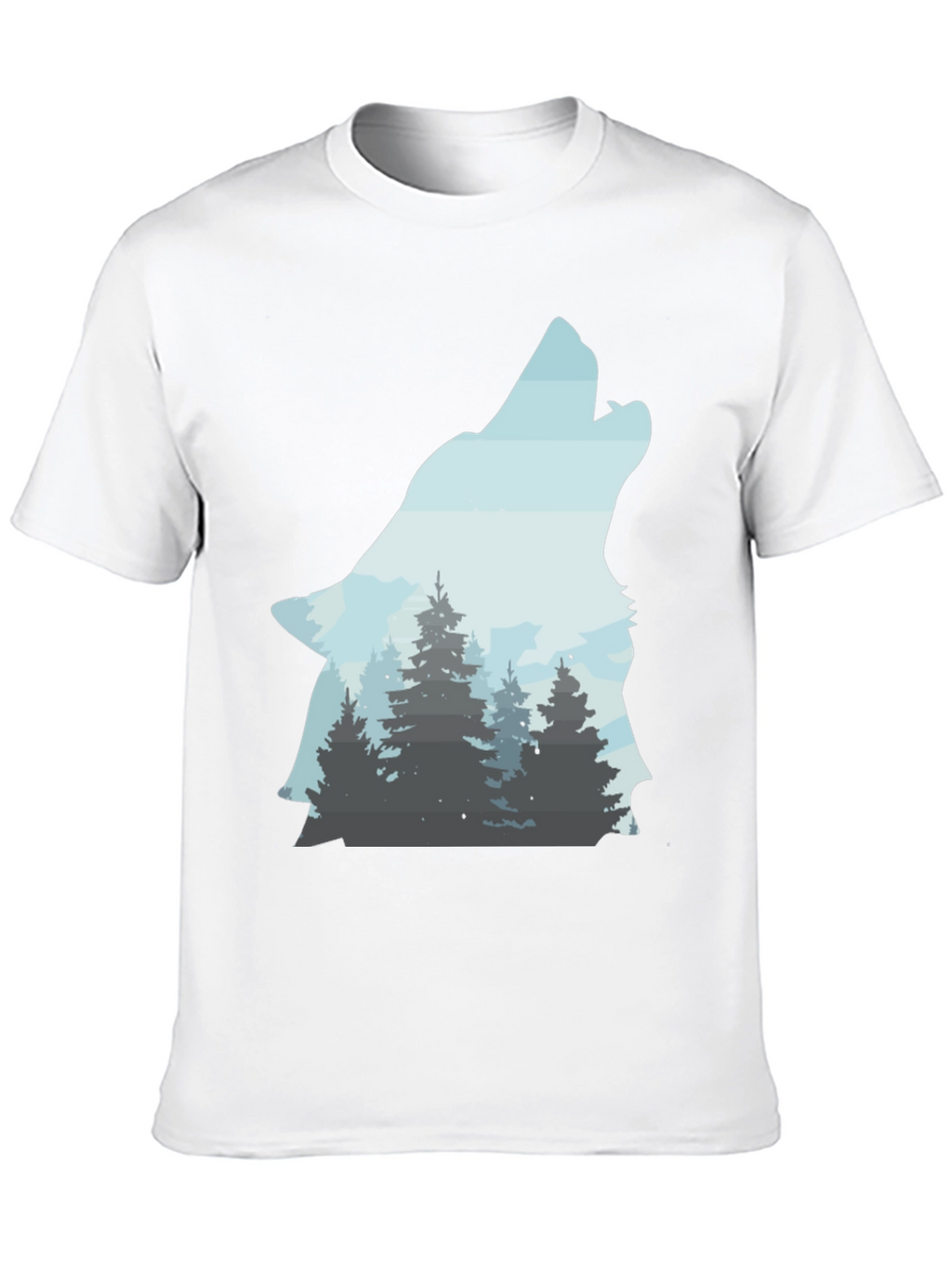 Wolf Forest T-Shirt - Nature Inspired Graphic Tee