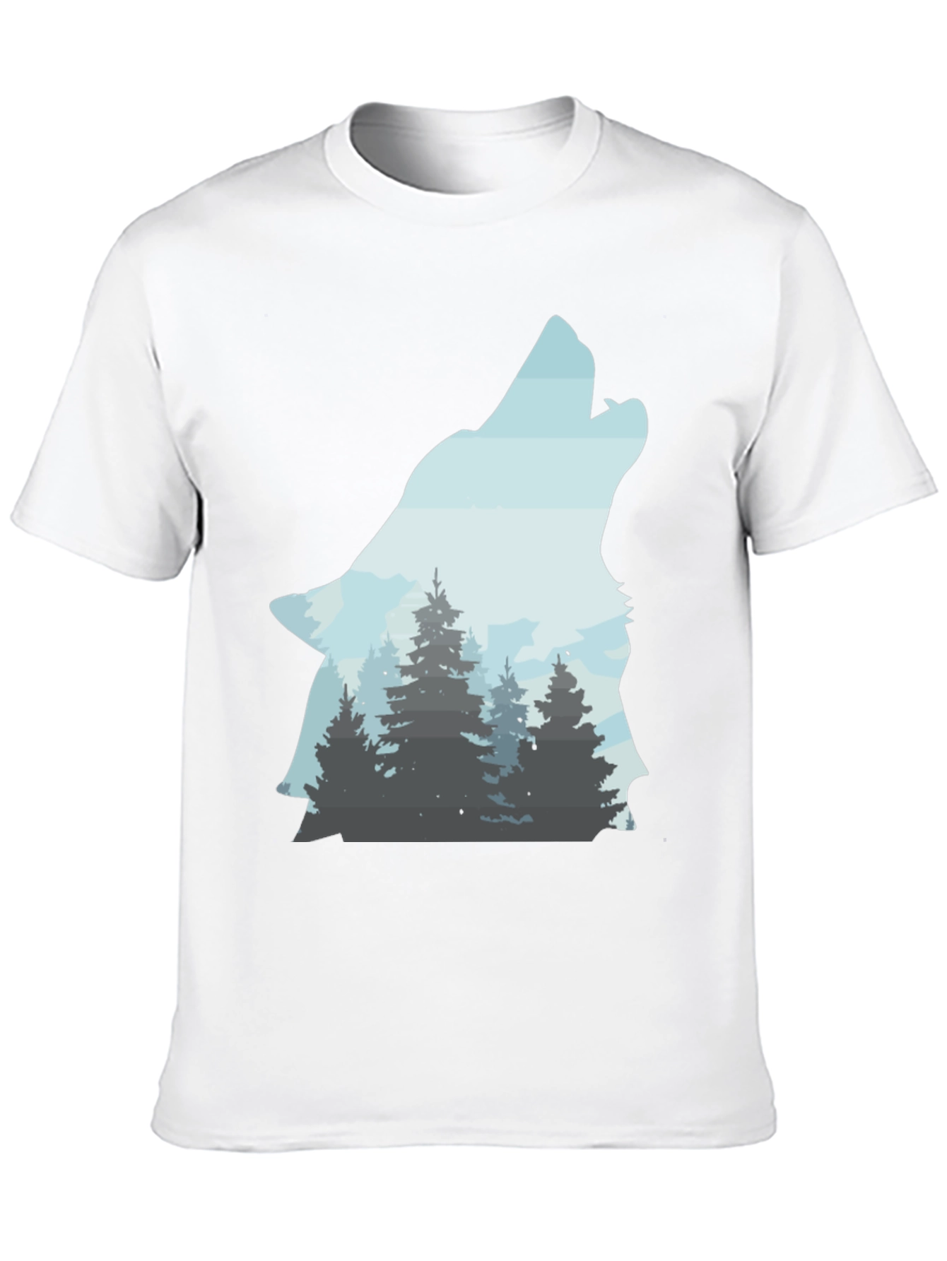 Wolf Forest T-Shirt - Nature Inspired Graphic Tee
