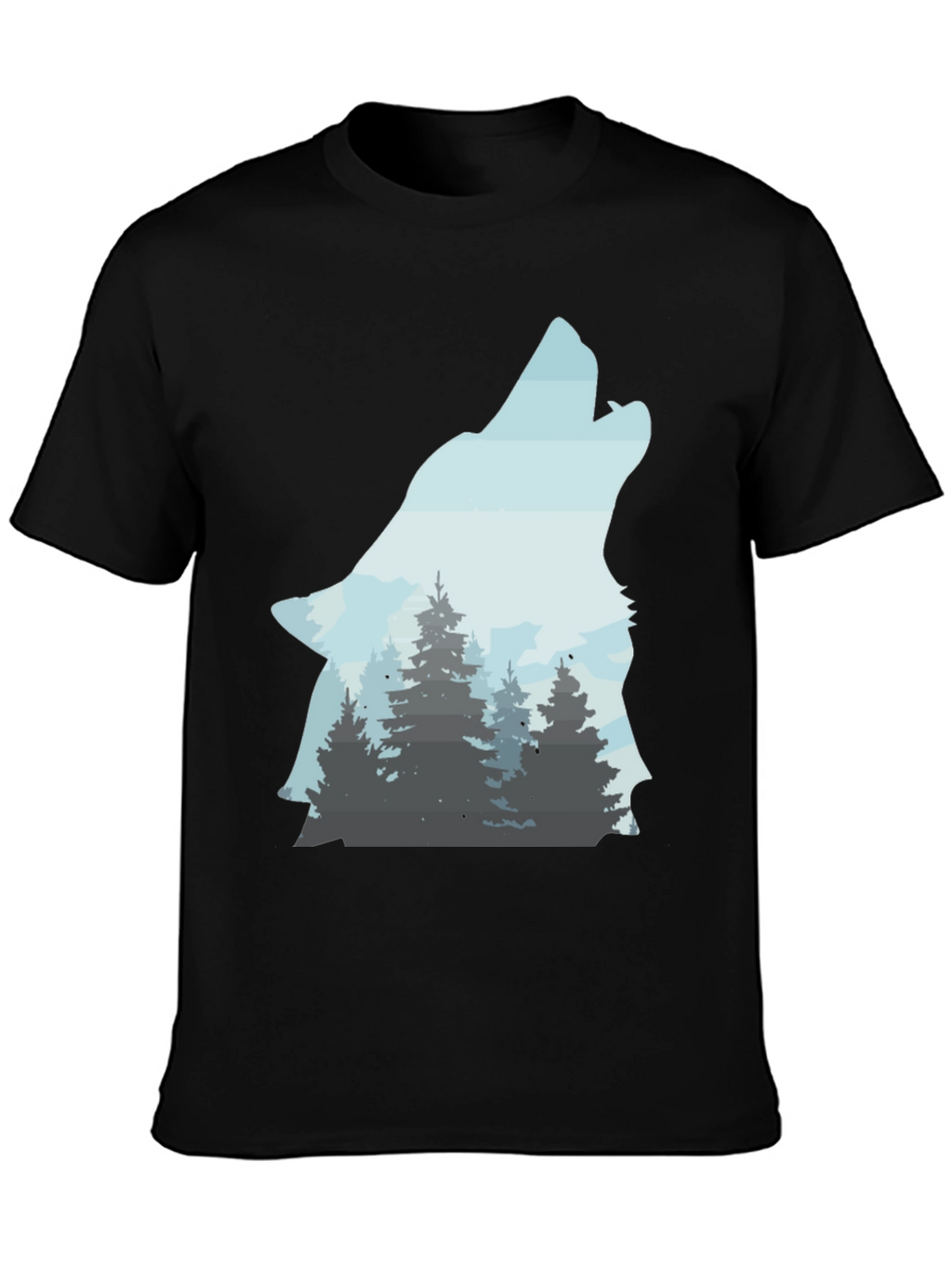 Wolf Forest T-Shirt - Nature Inspired Graphic Tee
