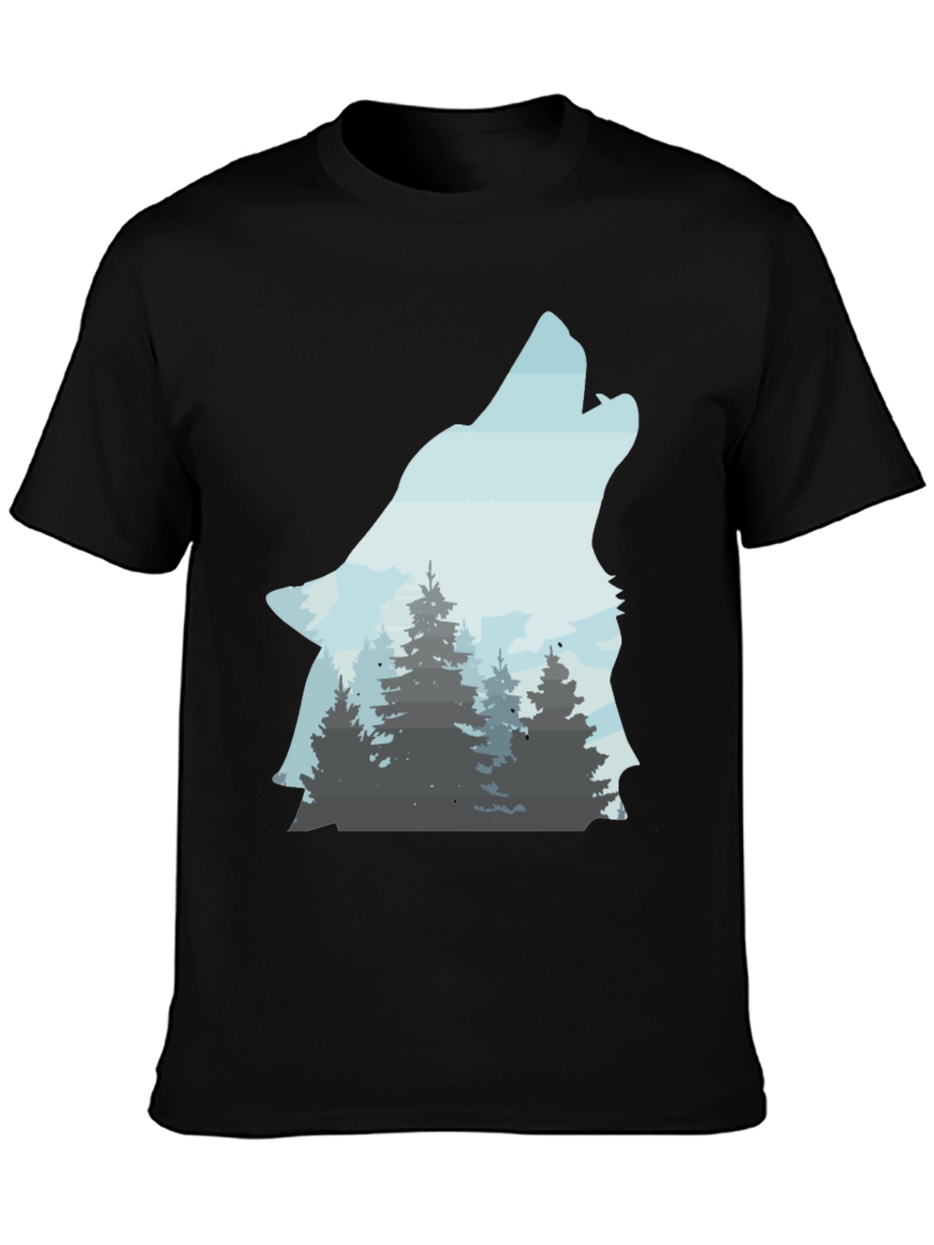 Wolf Forest T-Shirt - Nature Inspired Graphic Tee