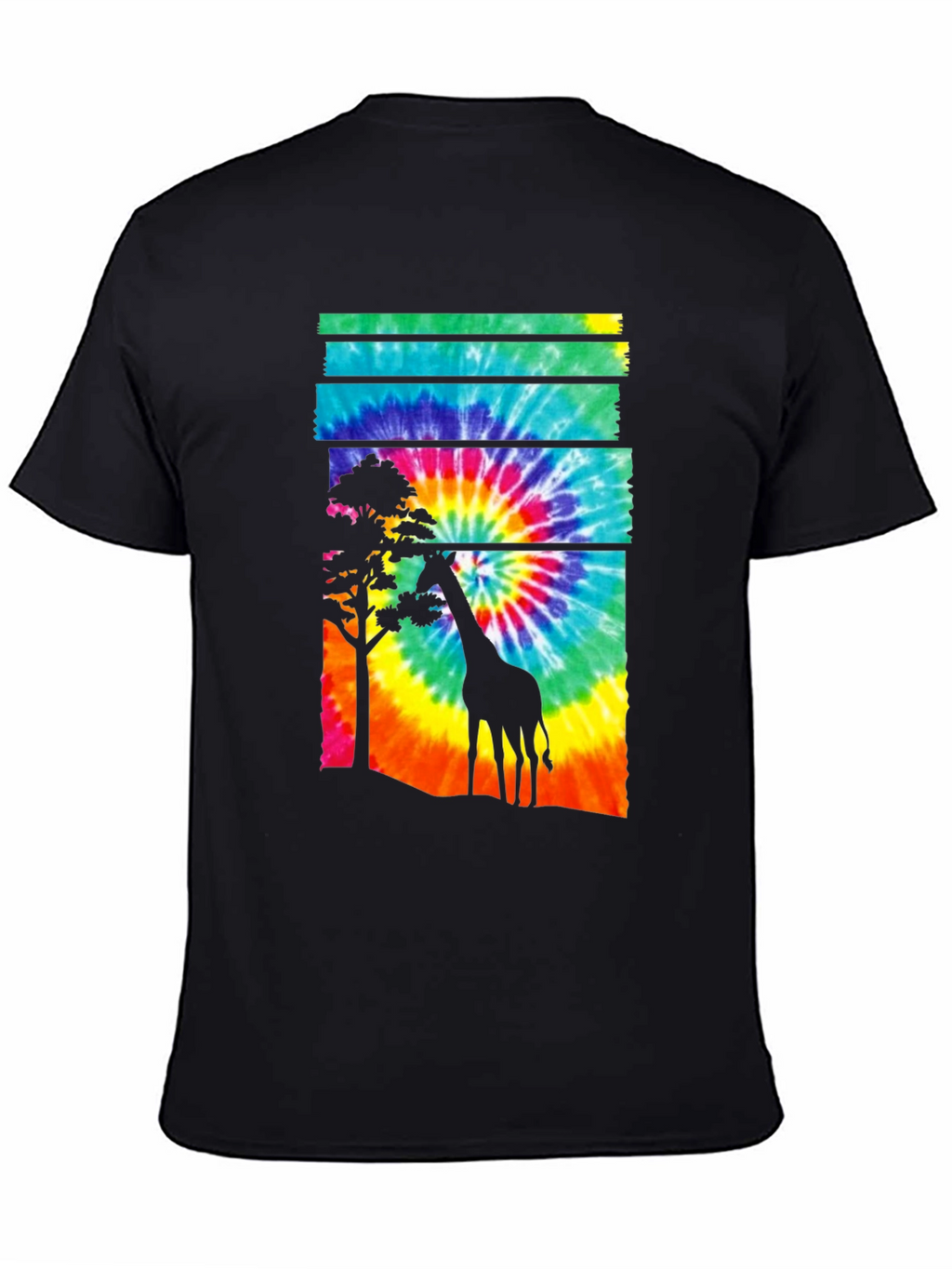Tie-Dye Giraffe Graphic T-Shirt