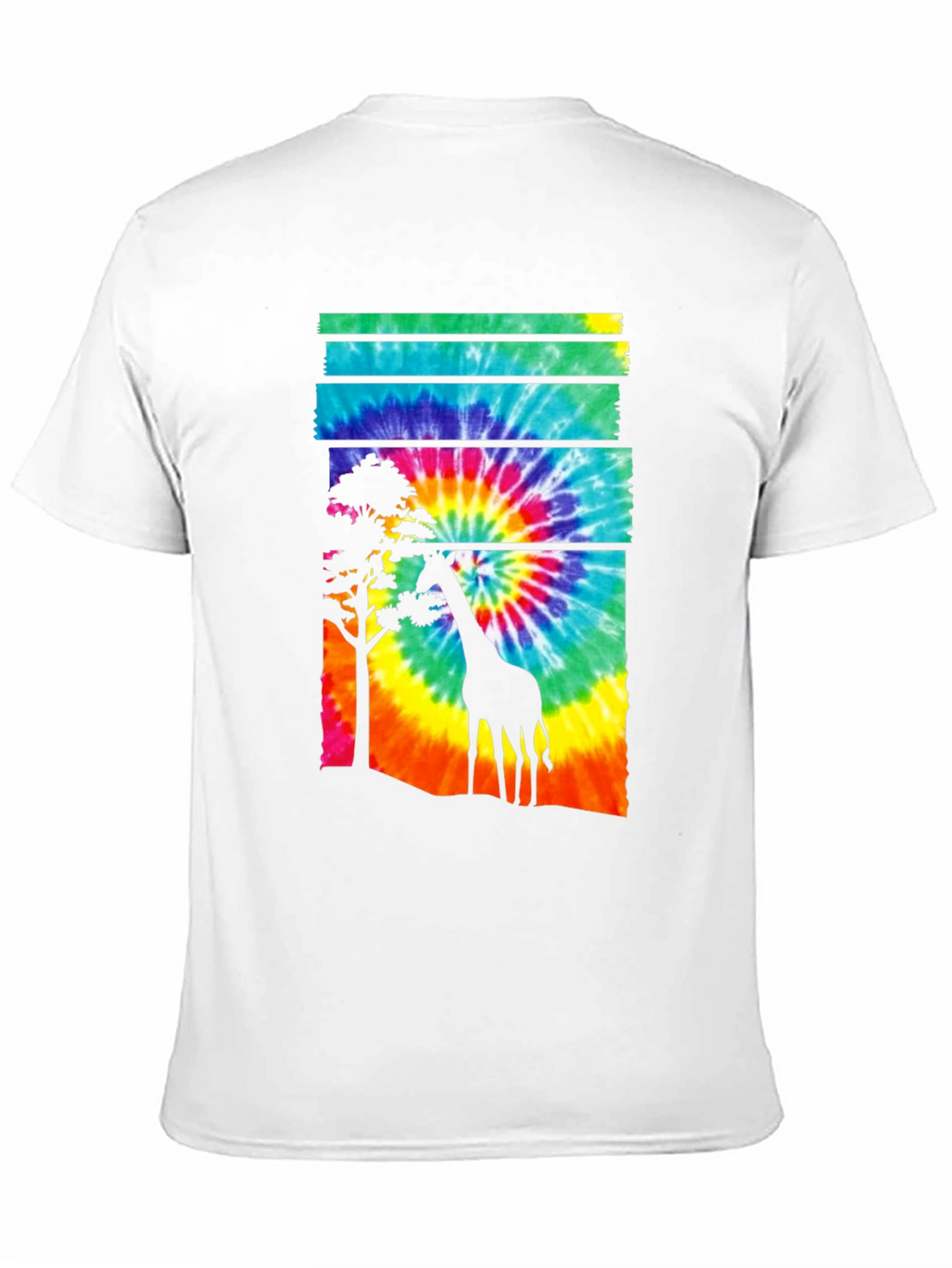Tie-Dye Giraffe Graphic T-Shirt