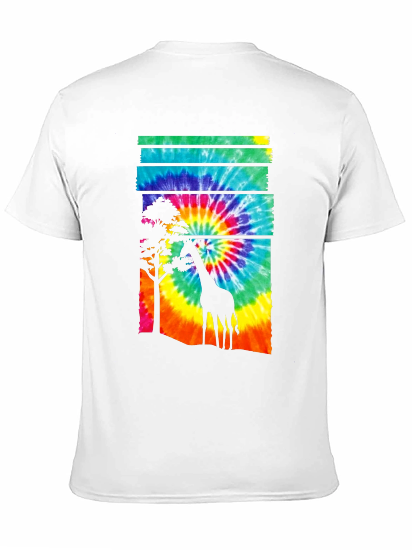 Tie-Dye Giraffe Graphic T-Shirt