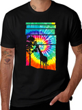 Tie-Dye Giraffe Graphic T-Shirt