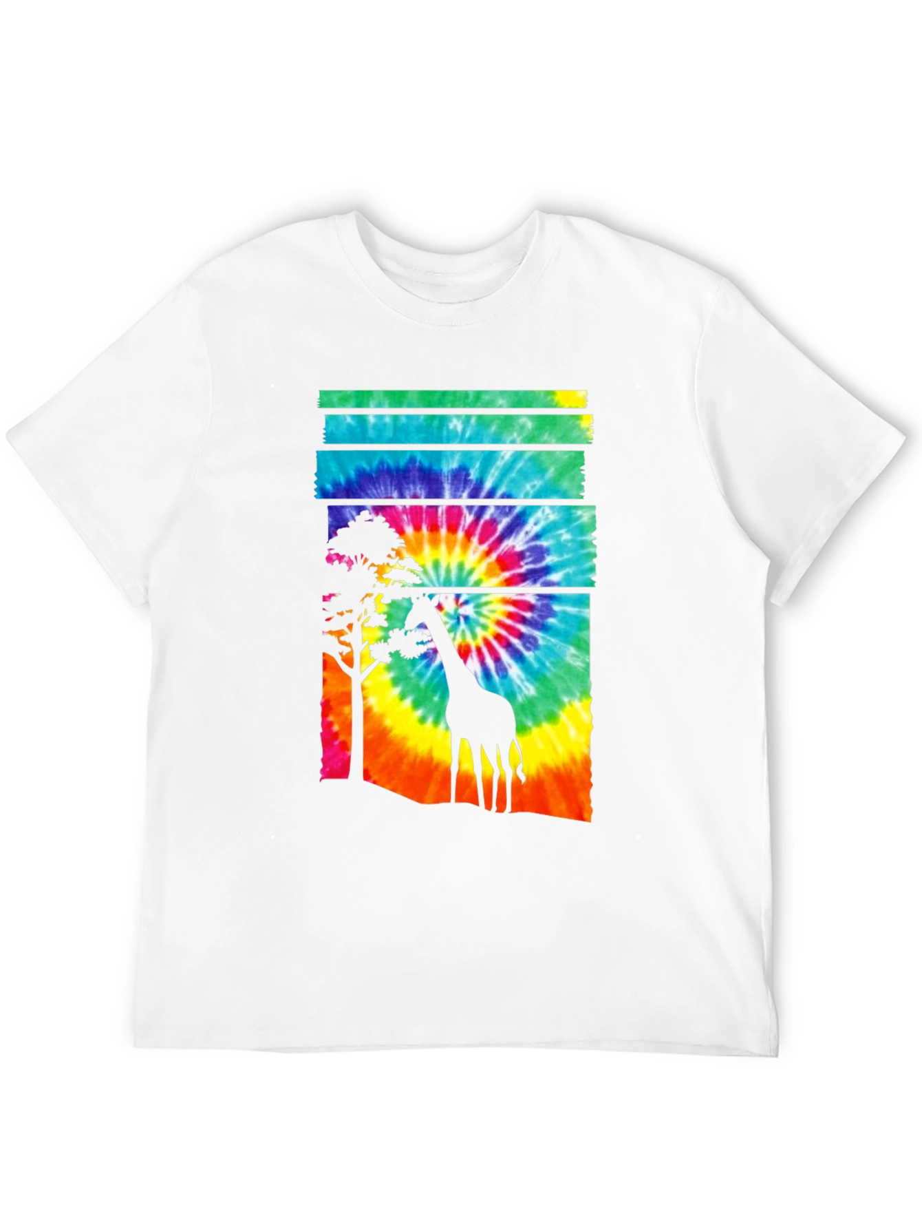 Tie-Dye Giraffe Graphic T-Shirt