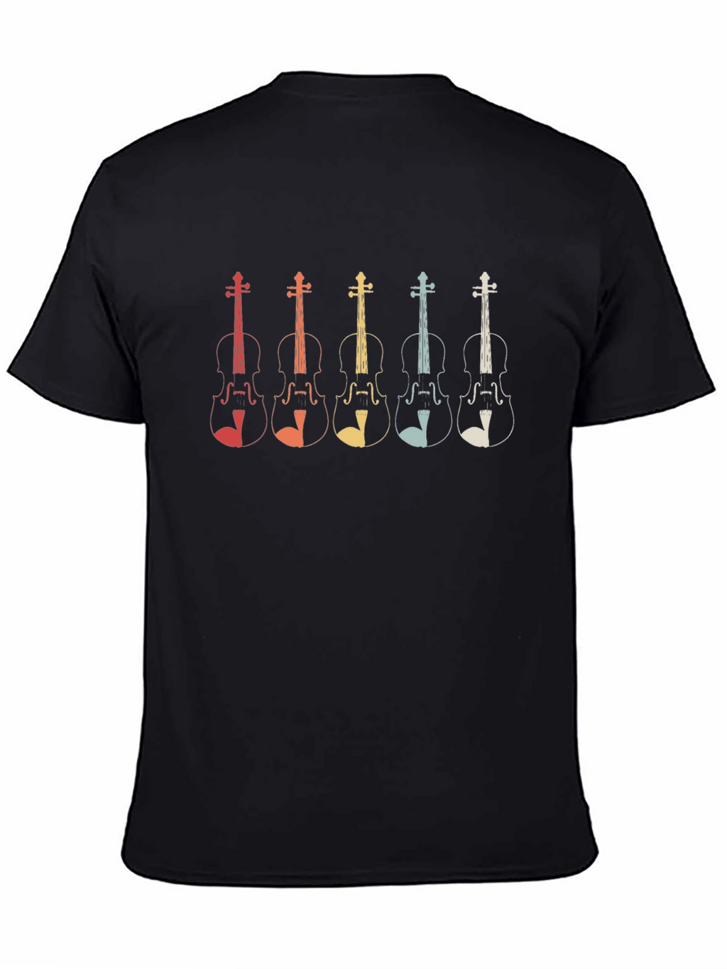 Retro Violin T-Shirt - Musical Instrument Design