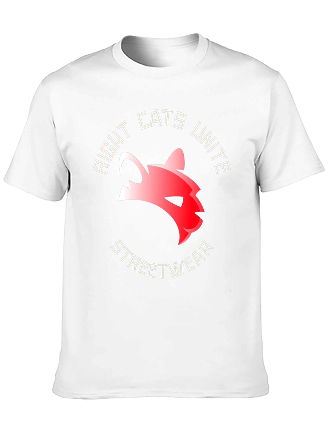 Right Cats Unite Streetwear Black T-Shirt